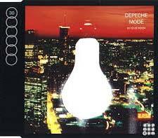 bright white bulb is the main element of the cover of the single CD In Your Room. A metropolitan view with its millions of rooms seen on black background as usual to the singles set.
