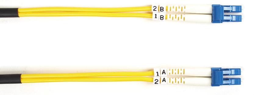 OS2 9-Micron Single-Mode Fiber Optic Patch Cable Black Box Premium* Jacket OFNR OFNR, OFNP Connectors SC, ST, LC SC, ST, LC, MT-RJ Colors Yellow 12 Colors Lengths 5 13 Custom Lengths No Yes * Black