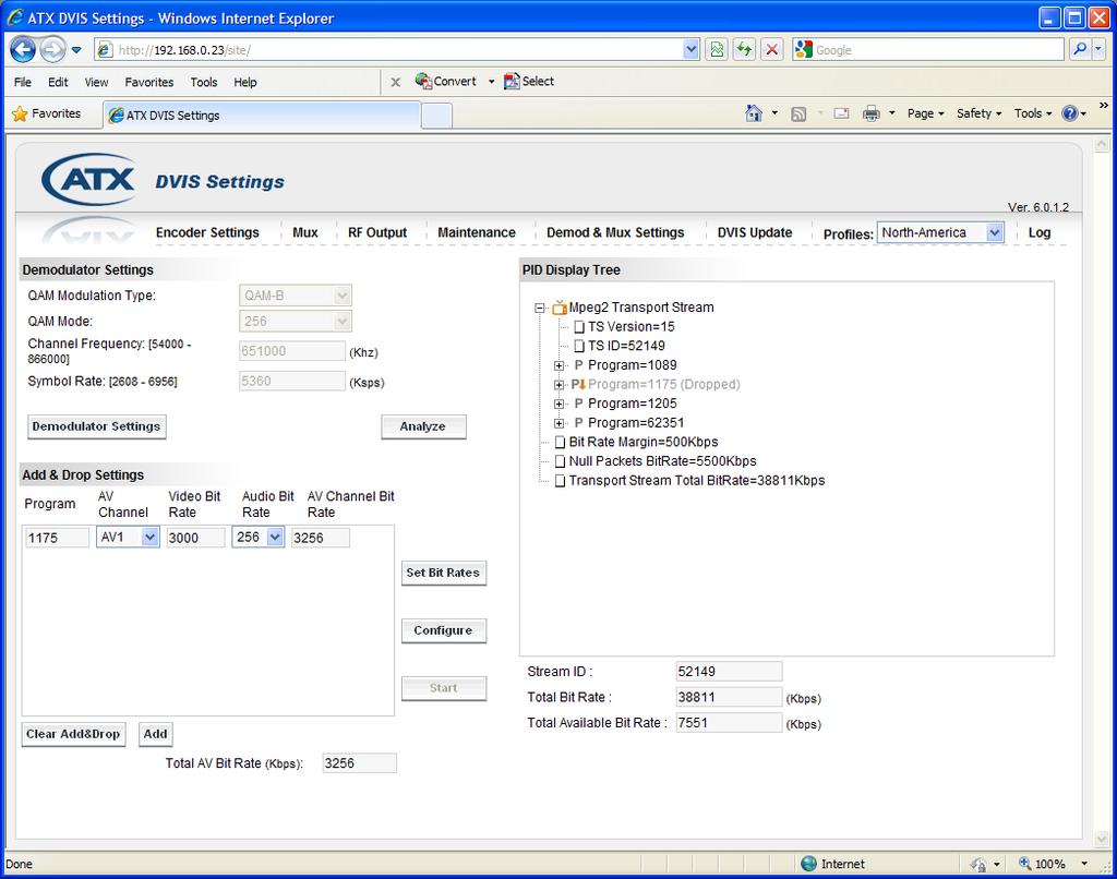 To enable Dynamic PSI Monitoring, first enable Add & Drop Mode, then select the Dynamic PSI Monitoring checkbox and click