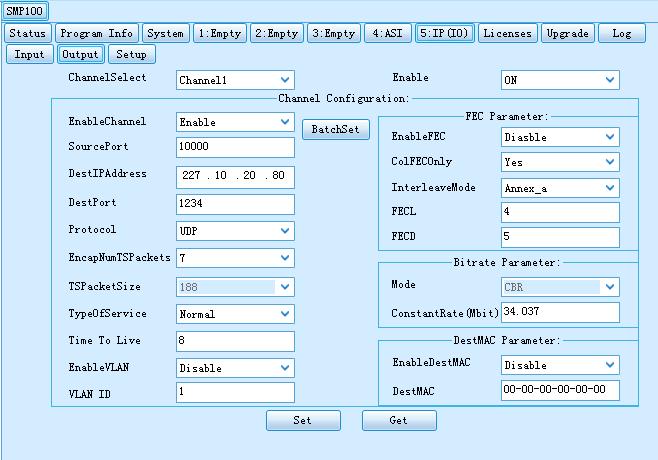 Receive program If certain channels of the IP module are set as Input type, the IP module with the assigned channels will appear in the Input Program List, you can Scan TS to receive the input