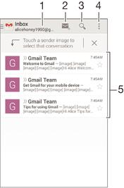 1 Vizualizaţi o listă cu toate conturile şi folderele recente de Gmail 2 Scrieţi un mesaj de e-mail nou 3 Căutaţi mesaje de e-mail 4 Accesaţi setări