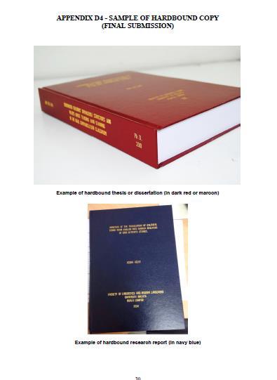 A 5 SAMPLE OF WHOLE HARD BOUND COPY FOR FINAL SUBMISSION