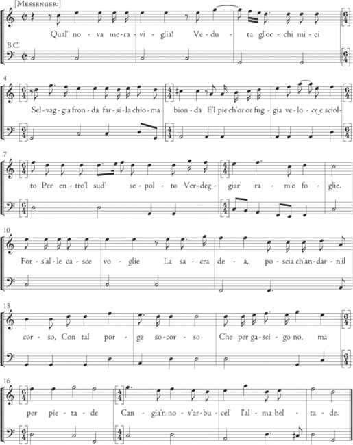 Favole in Musica : Music from the Earliest Notations to the Sixteenth C... 6 / 10 2011.01.27. 14:07 ex. 19-8 Jacopo Peri, La Dafne: Qual nova meraviglia!