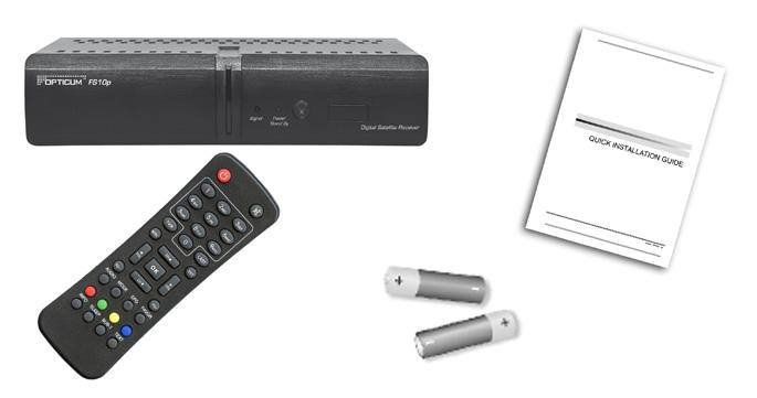 Basic connection After purchasing receiver, unpack it and check to make sure that all of the following items are included in the packaging: Receiver Remote controller Quick Start manual Batteries -