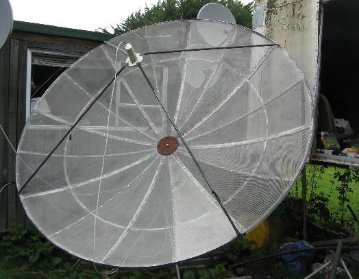 Dishes: Here are some pictures of different dishes. On the left is 3m mesh C Band dish.