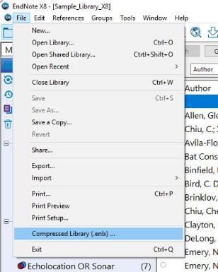 Open/Save when using a Jump Drive Using a jump drive/flash/drive/thumb drive to save an EndNote library requires the use of the