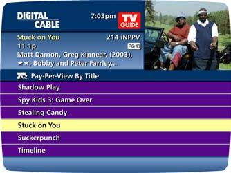 Digital Pay-Per-View (Optional Feature) TV Guide s i-guide makes ordering and watching Pay-Per-View (PPV) programs easy.