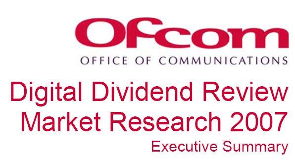 DD Market research OFCOM UK What material will fill up