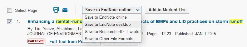 Adding references to your database You can search Swinburne library databases and then export the search results to EndNote. If you are off-campus, you will need to sign in using your SIMS account.