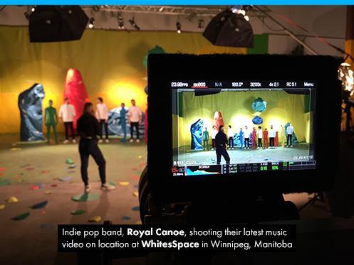 INDIE POP BAND ROYAL CANOE SHOOTS MUSIC VIDEO AT WHITESSPACE IN WINNIPEG The indie pop band Royal Canoe recently shot their latest music video at WhitesSpace, our in house production studio located