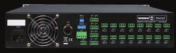 12 DIGILINE 8 DIGILINE MX Multizone Digital mixers with signal processing to make the integration simple.