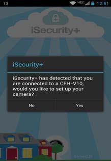 4a. Launch isecurity+ App Once your device establishes its connection to the KODAK Video Monitor CFH-V10, (usually takes around 30