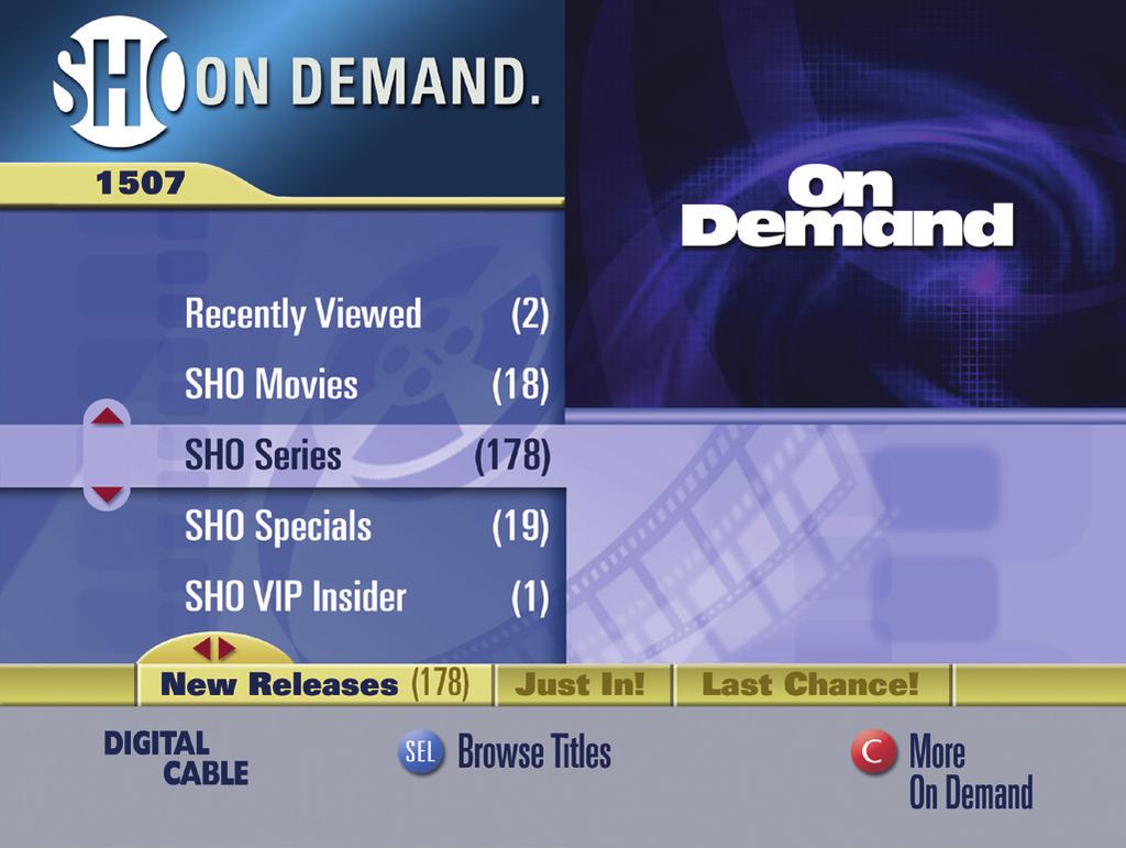 ... premiums on demand Icon If you subscribe to premium services such as HBO, Showtime or Starz, you can also access premium channel content On Demand anytime.