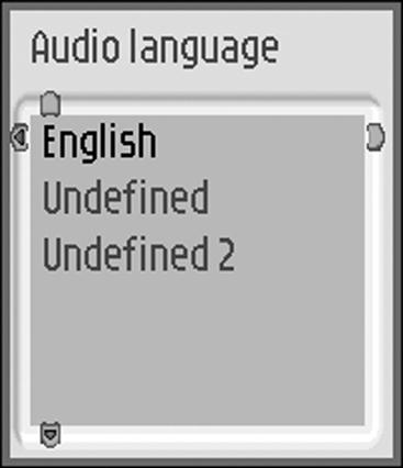 - Press the y or t to move to the desired audio language. - Press <OK> to confirm your selection. 6.