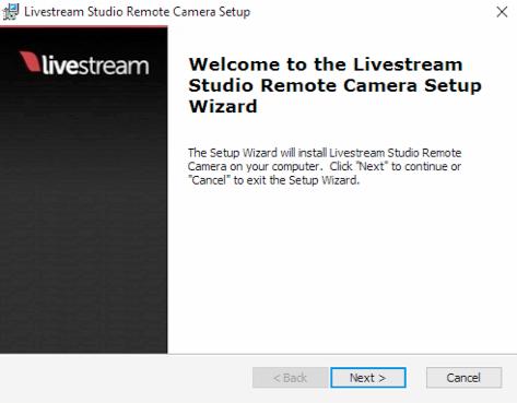 Open the downloaded file and follow the on-screen steps to run the installation wizard, then click Finish. Remote Camera will launch in the background of your PC.