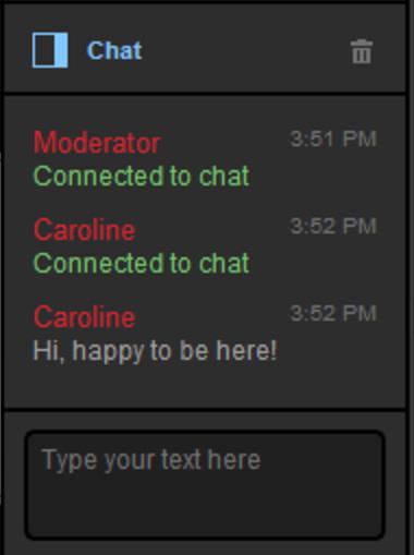 The moderator is also connected to the chat to help communicate with all interview guests and the