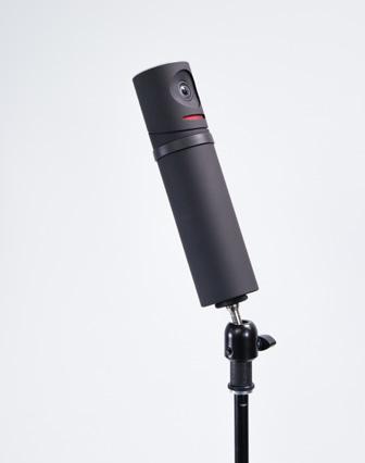 connect the Mevo Boost to the microphone stand