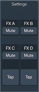 Selects the associated Mix master and brings up the Fat Channel. Solo Mute GEQ or FX Edit. Opens the associated graphic EQ or effects editor in the Fat Channel area. Clipping warnings.