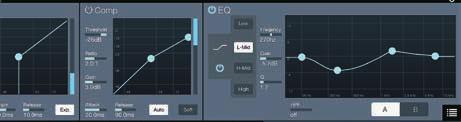 Full featured compressor Sophisticated gate with Key Listen and Key Filter (with sidechain) Limiter with variable threshold 50 proven presets for drums, vocals, etc.