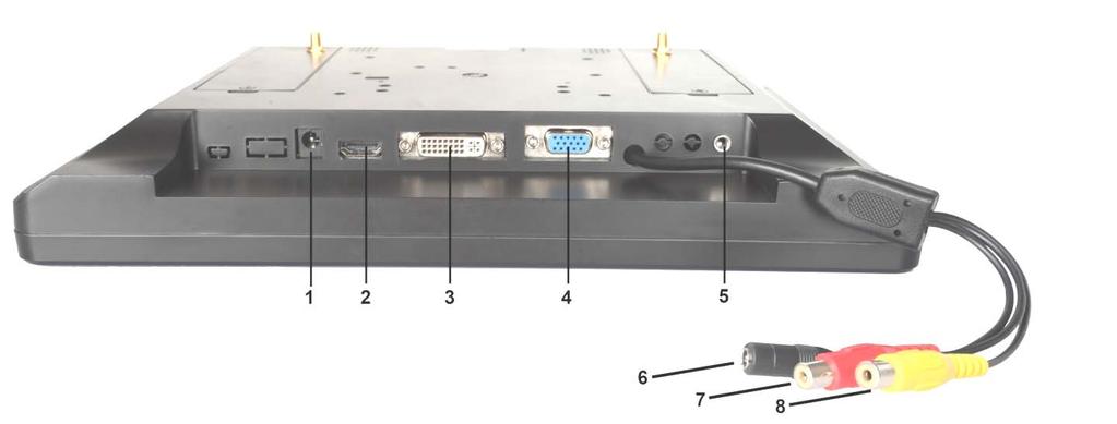 4. :Multi button In VIDEO/HDMI/DVI/VGA input state,volume down button. In RF state, Press button to enter the manual channel,to set BAND A/B/E/F transformation.