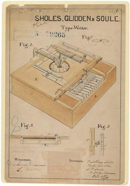 slowing the typist down and preventing the machine from jamming. Densmore convinced the Remington Arms Company to manufacture the Sholes typewriter which first appeared in 1874.