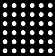 For example in the figure below, there are 36 dots altogether, which are at equal