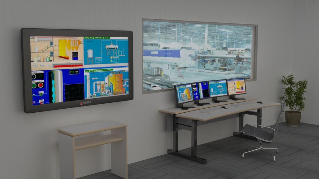 Multi-View Visualization Technology Control room environment have multiple LCD monitors across each workstation.