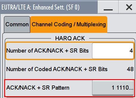 Performance requirements for PUCCH (Clause 8.3) Fig. 3-119: Set the parameter n_pucch to 0 Fig. 3-120: Set four bits ACK pattern to 1111 10.