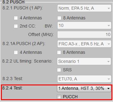 Performance requirements for PUSCH (Clause 8.2) AWGN and Fading 9. Set Fading according to Table 3-37 (see 3.1.3 ) (example: HST scenario 1) 10. Set noise power and SNR.