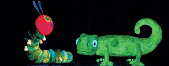ABOUT THE PERFORMANCE The Very Hungry Caterpillar and Other Eric Carle Favorites is a stage adaptation of three books by Eric Carle: Little Cloud, The Mixed-Up Chameleon, and The Very Hungry