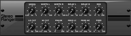 TREBLE GAIN/FREQ adjust a high shelving filter at the output of the effect.
