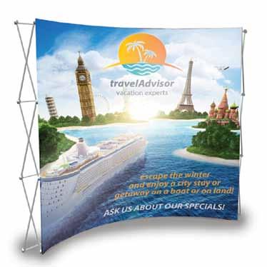 SIGNS, FLAGS, BANNER STANDS & DISPLAYS NEW Header easily attaches to display.