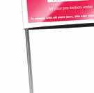 wire for easy insertion into the ground and long lasting upright sign