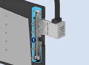 cantilever arms. This can be supplied on option with an incremental or absolute measuring system. Power is supplied via a hybrid cable.