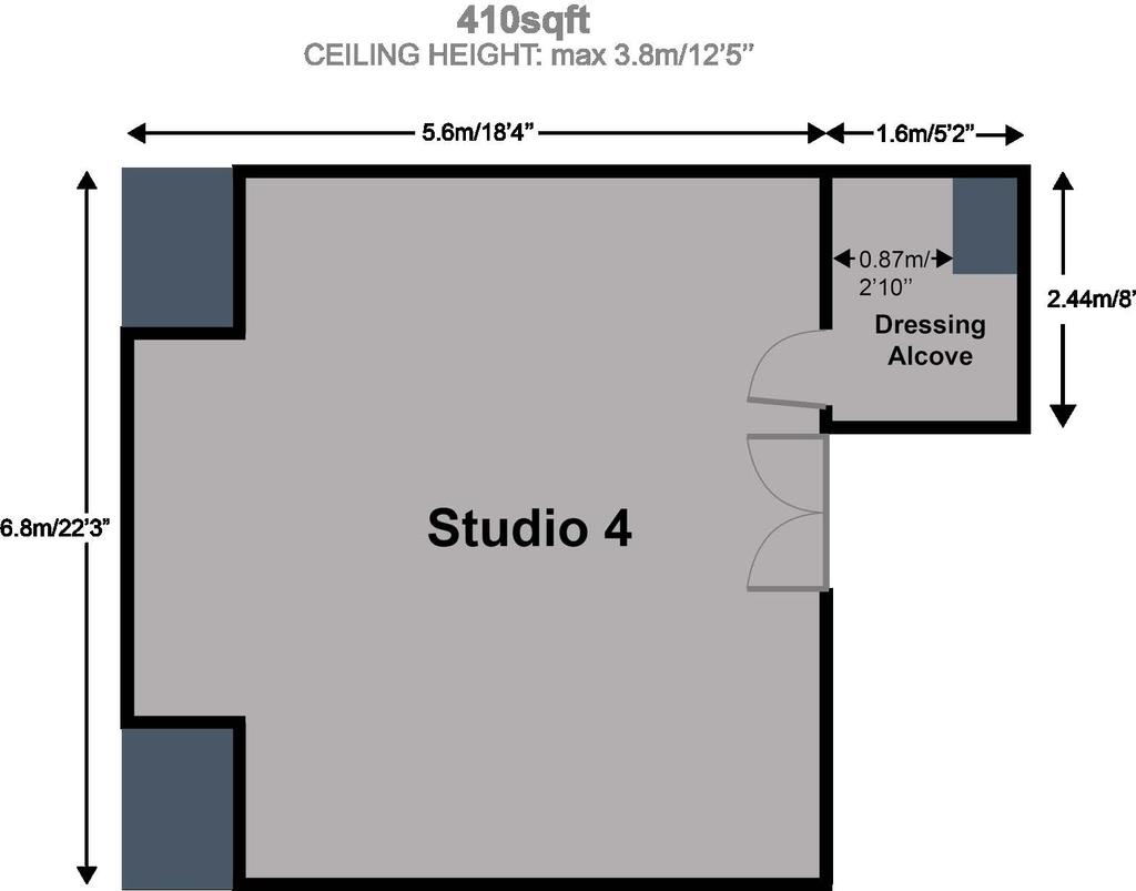 SINGAPORE STUDIO - LEVEL FOUR Studio Four SPECIFICATIONS - 410 sq ft shooting