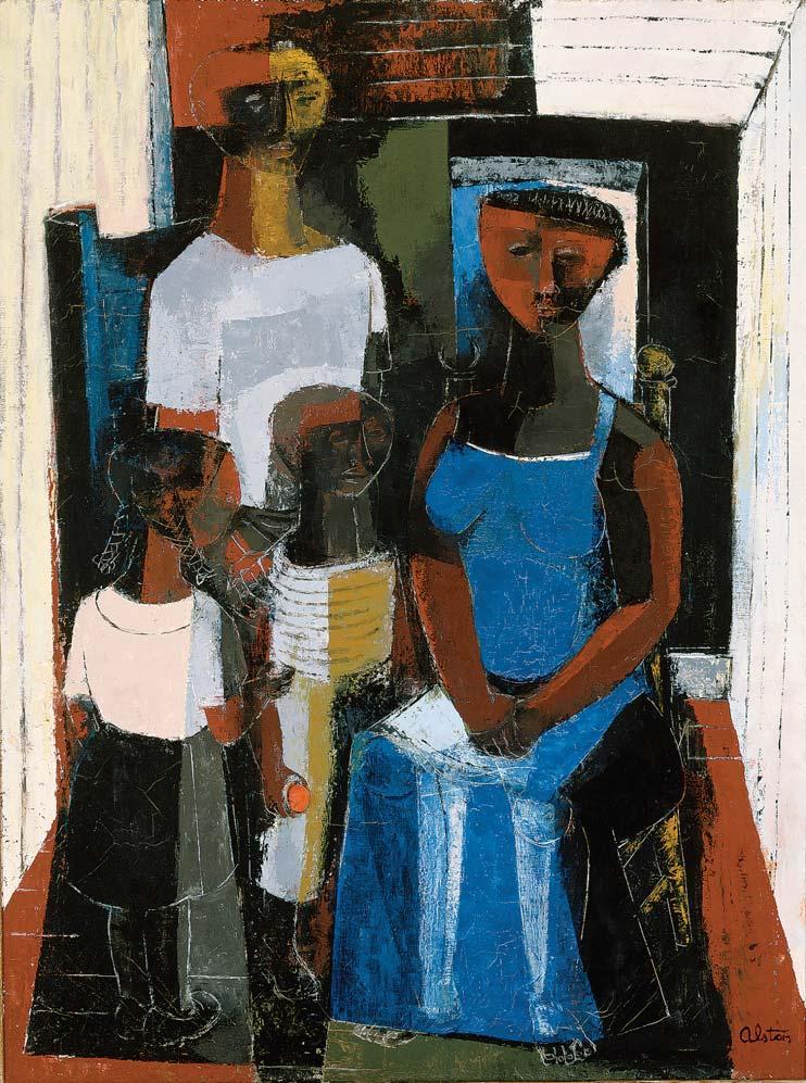 How can people honor their heritage? Family (1955), Charles H. Alston. Oil on canvas, 48 " x 35 ". Whitney Museum of American Art, New York.