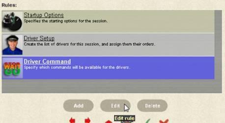 That will display a list with the various available driver commands. Scroll down to find the "move turntable" command and click the check box to make the command available for this session.