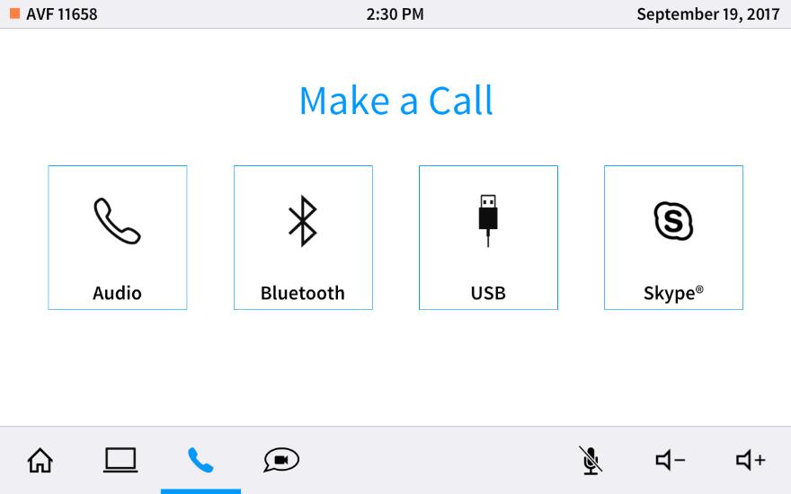 Make a Phne Call Depending n hw it is cnfigured, the CCS-UC-1 can make phne calls using an ffice phne system, a Bluetth enabled phne, a cnnected cmputer running an audi call applicatin such as Skype