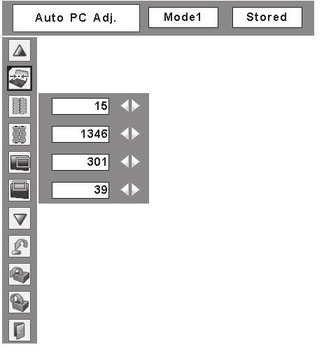 It allows you to recall the setting for a specific computer. 1 2 Press the MENU button to display the On-Screen Menu.