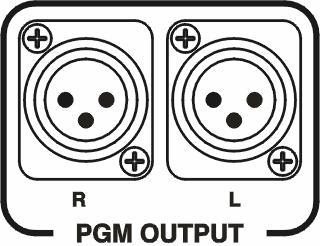 431 PROGRAM output Adding function for the main output ( PGM OUTPUT ) is done in this area This stereo output is available on