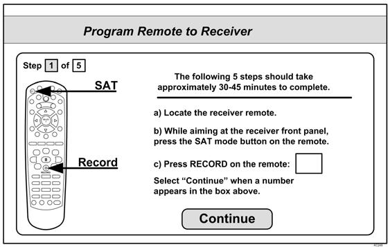 3. Point your receiver s remote at the front of the receiver and press SAT. Press RECORD.