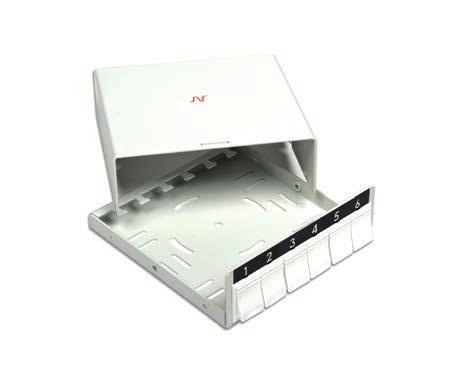 600 ZD box 6 Snap-In White For use as consolidation point Compatible with all LANmark Snap-In connectors 6