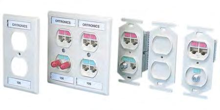 Legrand Ortronics Faceplates Index1.Connecting Hardware//Information Outlets//Work Area Outlets TracJack 106-Type Faceplates and Receptacle Frames ORTRONICS PR0111V2-13955.