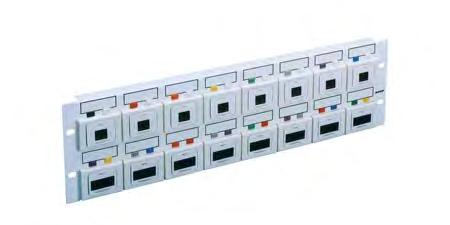 tif TE Connectivity's multimedia panels feature a plug-and-play design. These blank patch panels will accept all of the modular jacks and connectors available for TE's station outlets.