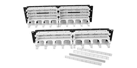 Siemon Blocks Index1.Connecting Hardware//Cross-connect Systems//Unshielded Twisted-Pair Systems S110 Field Terminated 19 in. Panels - Category 5e SIEMON COMPANY PR9663V2-142018.