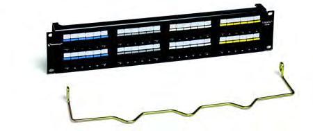 tif frame or attached to the panels prior to being mounted. The 24-port version includes one cable management/strain relief bar, while the 48-port comes with two. Insertion life exceeds 750 cycles.