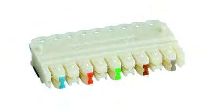 tif Uniprise 110 Wiring Blocks are used to terminate data and voice pairs in sizes from 26 AWG to 22 AWG (0.64 mm to 0.40 mm).
