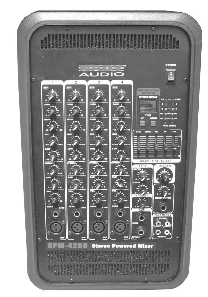 SPM-4250 4-Channel Stereo Powered Mixer Congratulations on your choice of the NADY AUDIO SPM-4250 Stereo Powered Mixer you have purchased one of the finest stereo powered mixing units on the market