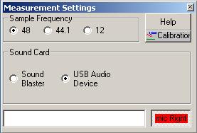 Select the sound card The mixer can be opened by clicking the
