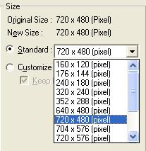 If you want to set your own image size, select Customize and enter the image Width and Height.